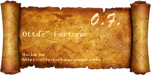 Ottó Fortuna névjegykártya